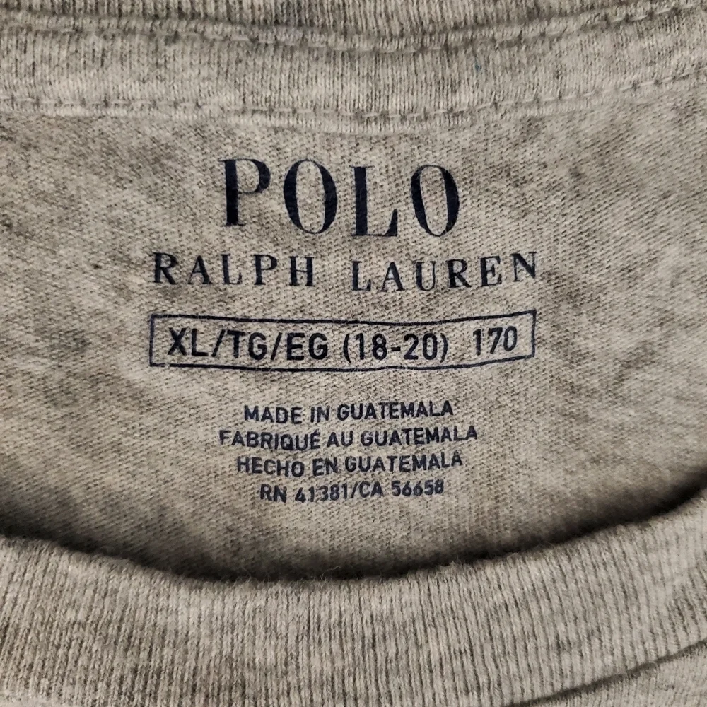 Polo Ralph Lauren Classic Fit Paneled Polo Bear Crewneck t-shirt Size 18/20 XL - Picture 6 of 9